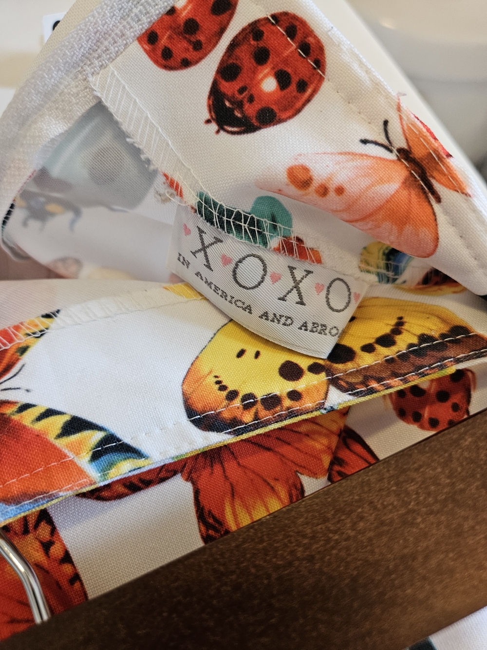 White Mini Skirt with Multicolor Butterfly & Ladybug Print - Picture 3 of 3